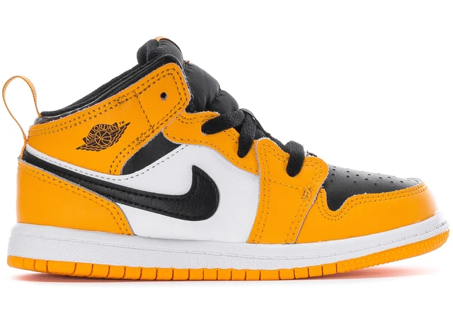 NIKE AIR JORDAN 1 Mid Taxi Black Yellow Toe MENS 554724-701  display picture 2