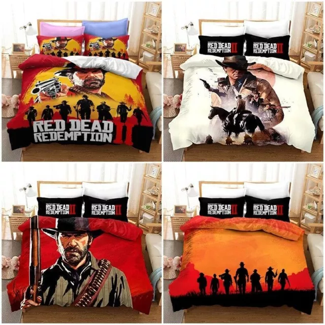 Red Dead Redemption 2 Set biancheria da letto copripiumone RDR2 federa singola doppia regalo