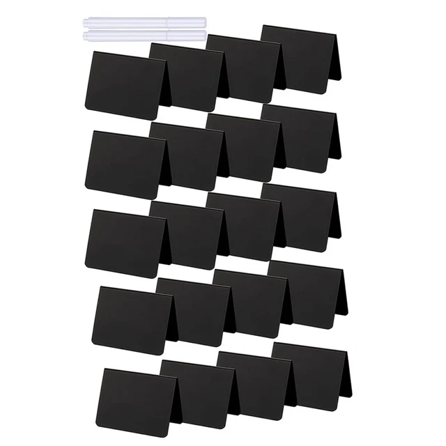 20 Teilige Tafel A-FöRmige Tafel Tische Buffet Tags PVC LöSchbare D9M4
