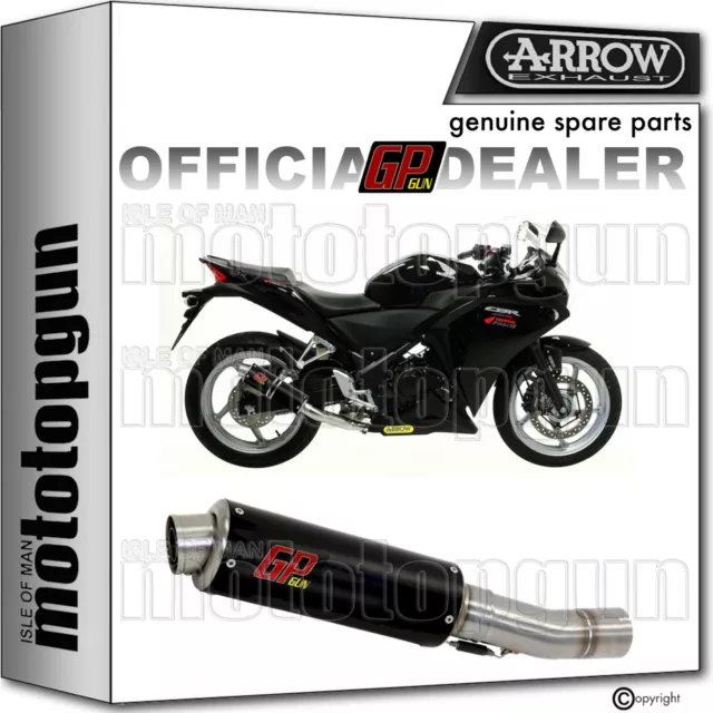 Arrow Exhaust Hom Gp2 Gp 2 Gpgun Titan Look Black Honda Cbr 250 R 2012 12