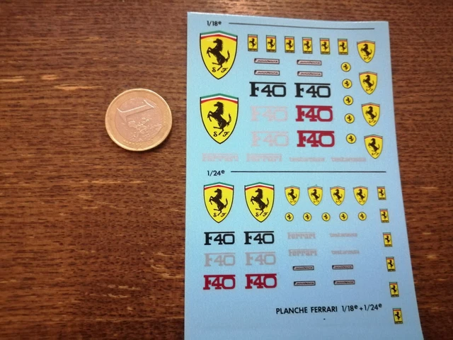 Décalcomanies / Autocollants Promotionnels Pour Bateau Ferrari - Échelle 1/43 - Occasion
