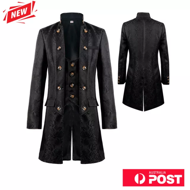 Stylish Steampunk Retro Coat for Men - New Arrival Velvet Coat Medieval Nobility