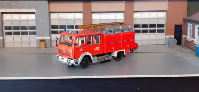 Feuerwehr Preiser Mercedes Benz Löschfahrzeug Eigenbau In 1/87