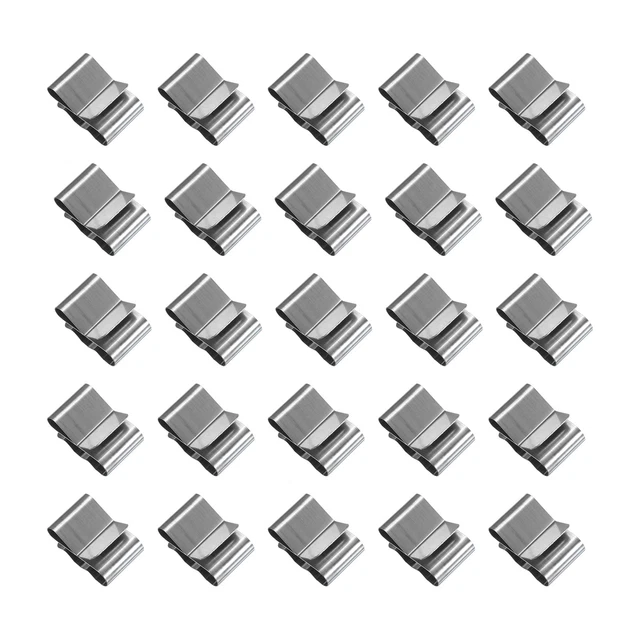 Wire Clips For Frame 25PCS TRAILER FRAME Wire Clips 18.8mm Length Stainless Steel Cable ...