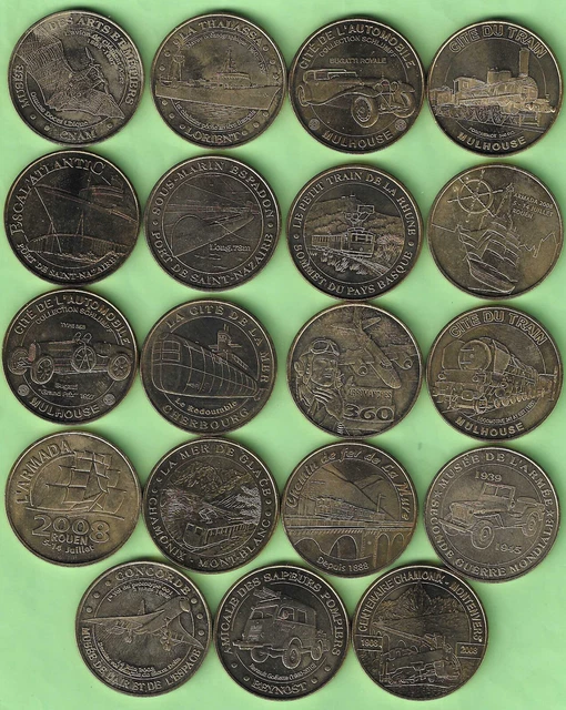 Aut03 A Saisir Medailles  Jetons Touristiques Lot 19  Jetons   Mdp  Locomotion