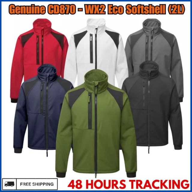 GENUINE Portwest WX2 Eco Softshell Jacket (2L) Windproof Water Resistant CD870