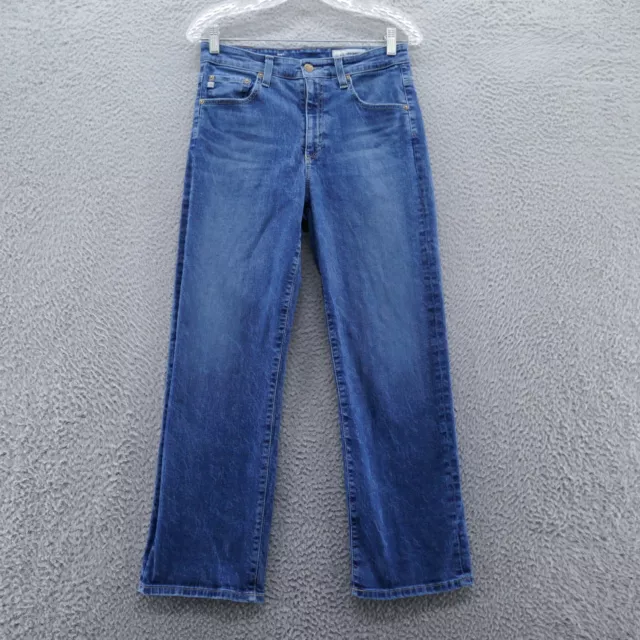 Adriano Goldschmied Womens Rhett High Waisted Straight Jeans 30 Blue Medium Wash