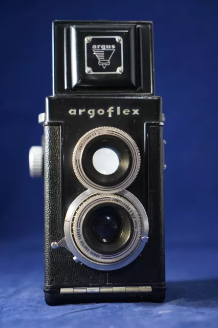 Vintage Argus Argoflex EM, TLR Twin Lens Camera w/ Coated Varex 75mm F4.5 Lenses