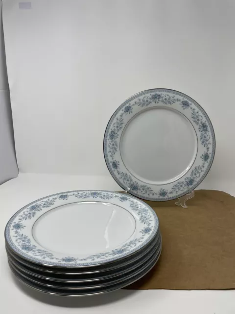 6 Noritake Contemporary Fine China Blue Hill 10.5" Dinner Plates (2 sets avail)