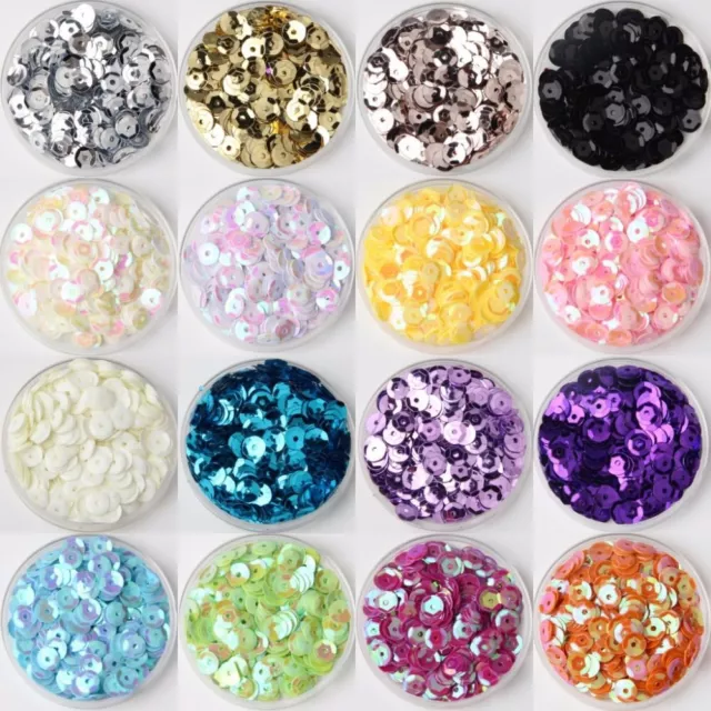 Round Cup PVC Loose Sequins Sewing Garments Wedding Decor Bags Crafts Sequin 10g