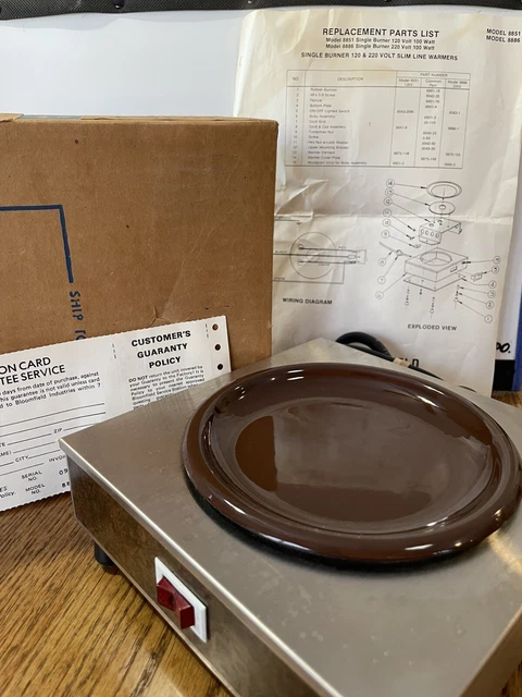 VINTAGE Koffee King COUNTERTOP HOT PLATE Single COFFEE WARMER 100 With Box