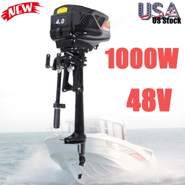 4HP Electric Outboard Trolling Motor Fishing Boat Engine Short Shaft 1000W 48V