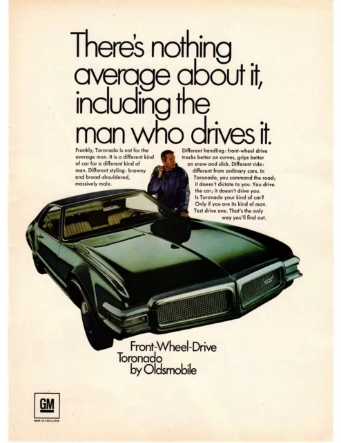 1968 Oldsmobile Toronado 2-Door Hardtop 455 7.5 L Rocket V-8 Engine Print Ad