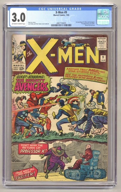 X-Men #9 (CGC 3.0) 1st meeting of X-Men and Avengers 1st app. Lucifer Kirby O292