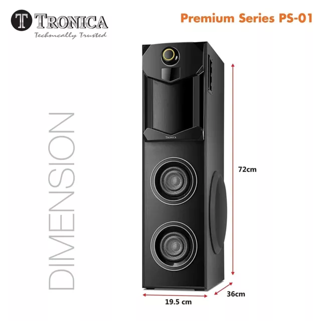 Tronica Premium Series PS-01 Bluetooth Party Speaker with Dancing Lights 110W 2