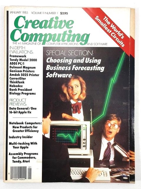 CREATIVE COMPUTING MAGAZINE The World's Smallest Circuits Vol 11 No 1 ...