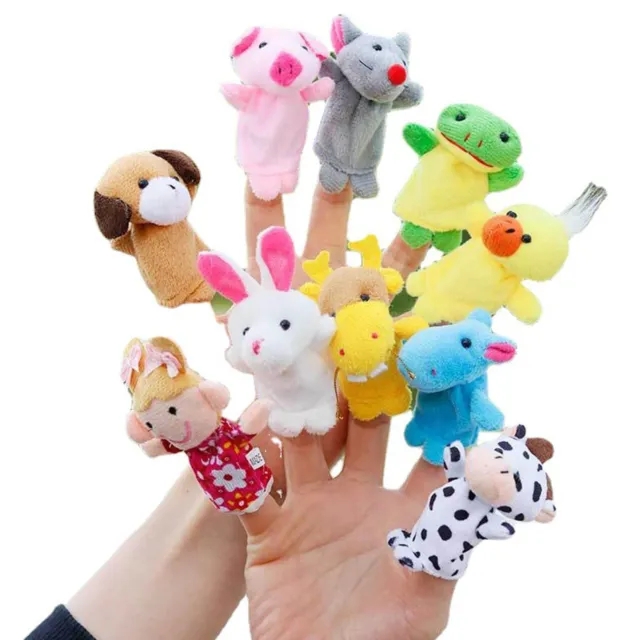 Family Finger Puppets Cloth Doll Baby Educational Hand Toy Story Kid Party Gift