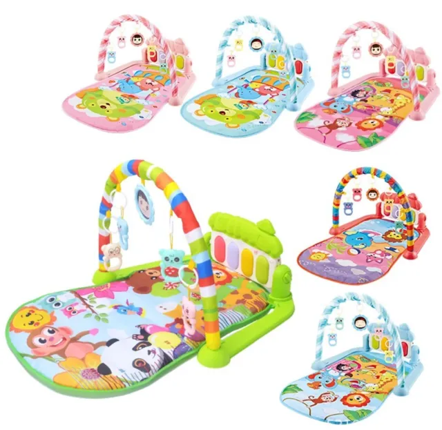 Baby Gyms Play Mats Musical Activity Center Baby Piano Gym Mat Tummy Time 2