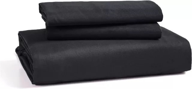 Black Duvet Cover Queen Size - 3-Piece Set A85