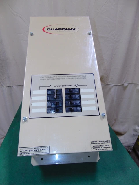 Generac Guardian 100 Amp Transfer Switch & Load Center