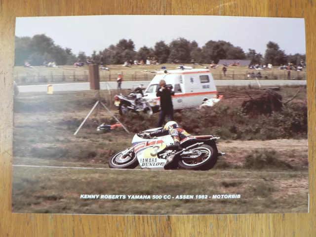 A4-S0841-Photo-Kenny Roberts Yamaha 500 Cc Assen 1982 No 3 Good Year Moto Gp