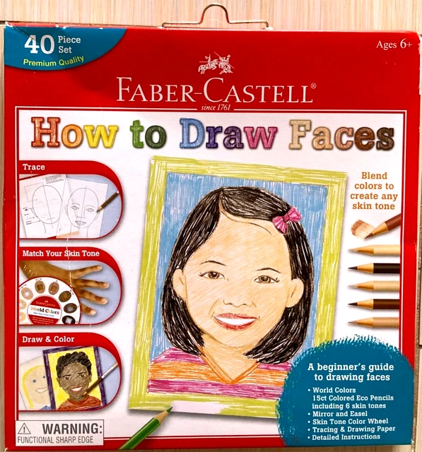FABER CASTELL WORLD Colors How To Draw Faces Set Drawing Guide 