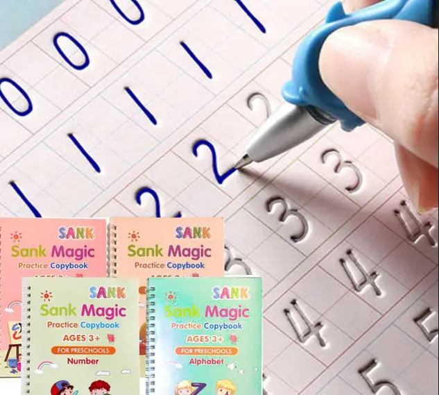 Copybooks Pen Magic Copy Book Free Wiping Children Kids Writing Sticker Practice