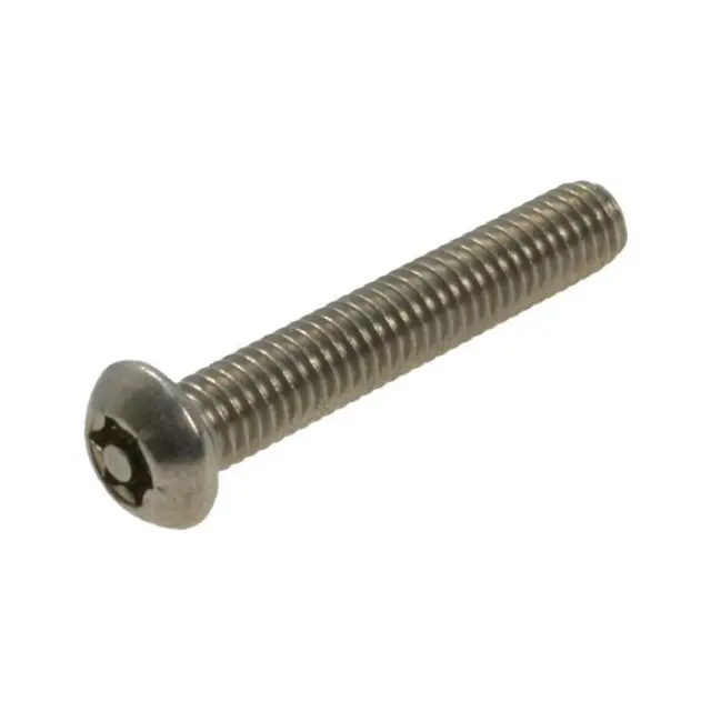 Pack Size 2 Stainless Button Post Torx M6 x 40mm Security T30 Machine Screw