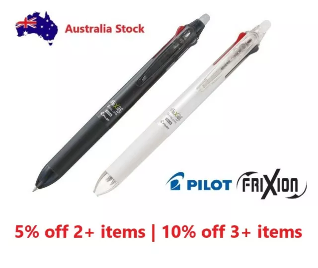 Pilot Frixion ball 3 slim 3-in-1 Erasable multi pen 0.5mm Black / Pearl White