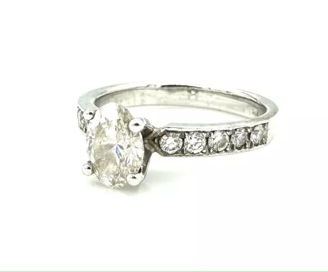 MAGNIFIQUE BAGUE OR 14 CARATS - Solitaire Diamants 1,30 carat - 3,86 g