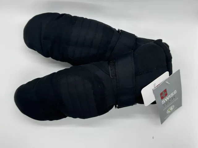 NEW YOUTH SWISS TECH MITTENS SZ S/M SKI SNOW 3M INSULATED BLACK Gloves