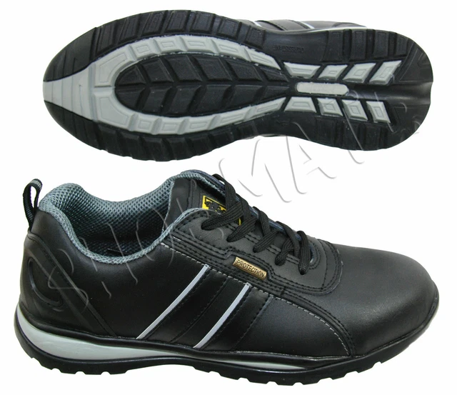 MENS LIGHTWEIGHT COMPOSITE Plastic Toe Cap Safety Shoes Work Ankle