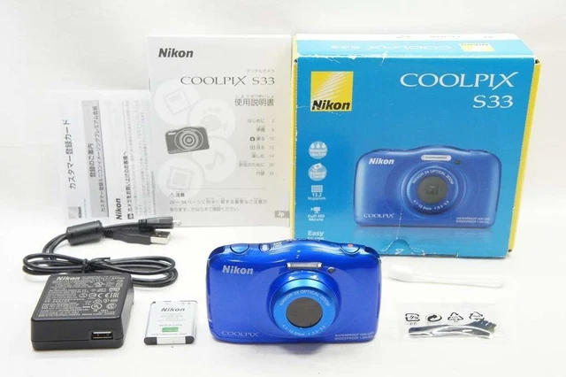 MINT] NIKON COOLPIX S33 13.2MP Compact Digital Camera Blue w