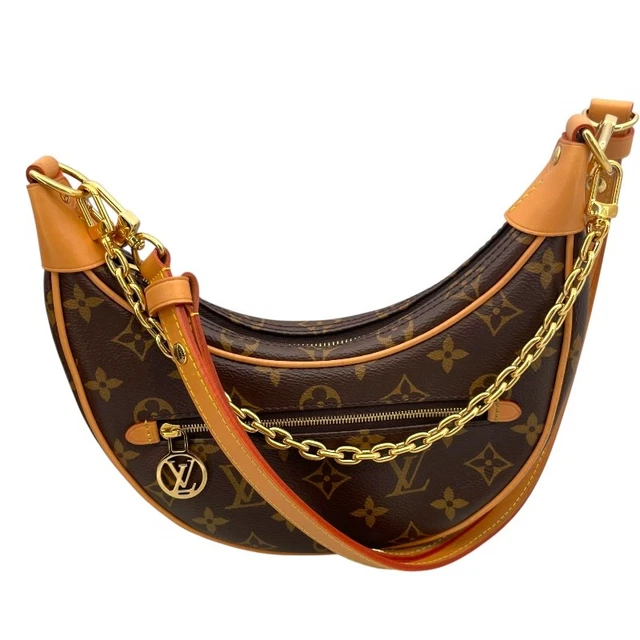 【ルイヴィトン・Louis Vuitton 】Loop Bag M81098 Louis Vuitton Lv M81098 Loop Monogram Brown Canvas Handbag