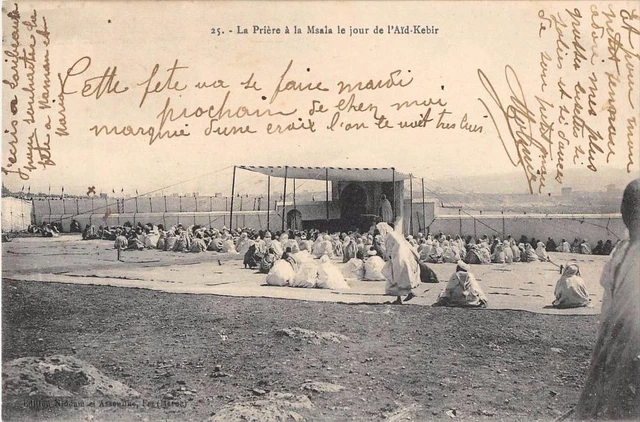 Cpa Maroc La Priere A La Msala Le Jour De L'aid Kebir