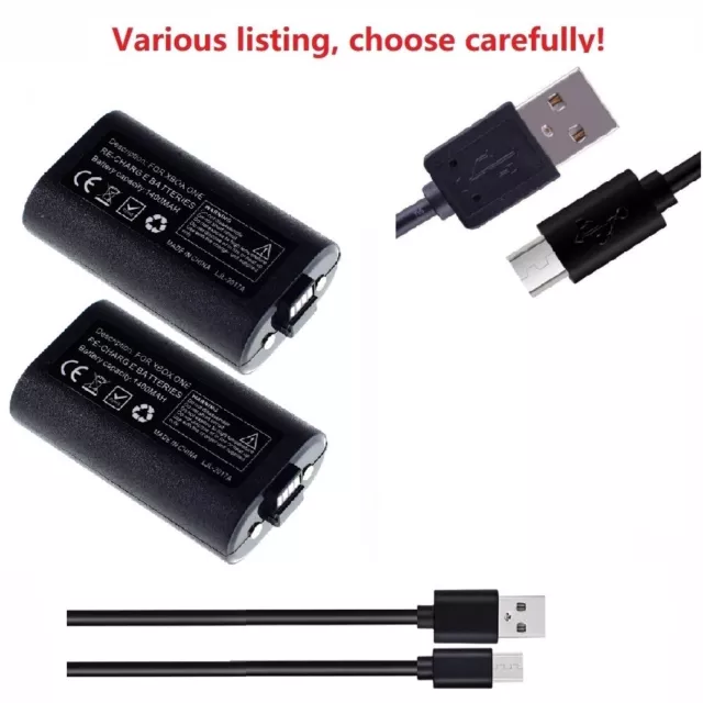 Rechargeable Battery Pack & Play Charging Cable For XBOX ONE /X /S Controller