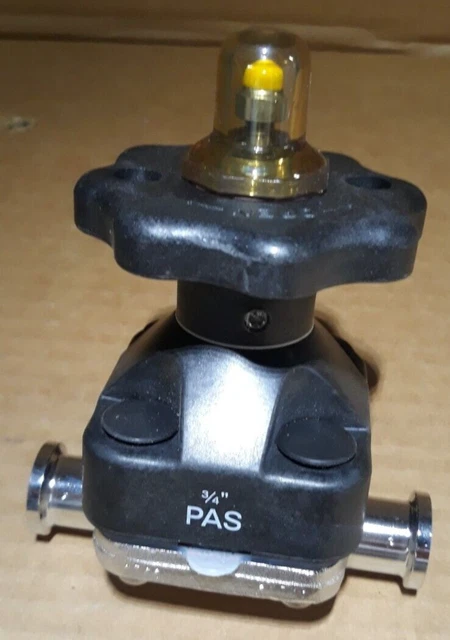 ITT Pure Flo .75-316L-SFV5-CWP150 Diaphragm Valve w/ 3/4" Sanitary Fitting