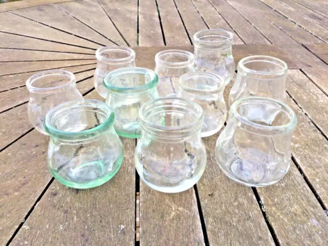 Lot de 10 anciennes ventouses médicales en verre /fin XIXème Début XXème