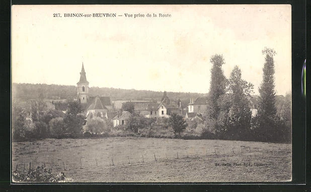 CPA Brinon-sur-Beuvron, Vue prise de la Route