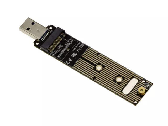 Adaptateur USB 3.1 Pour SSD M.2 NGFF : M2 PCIe NVMe - JMicron JMS583