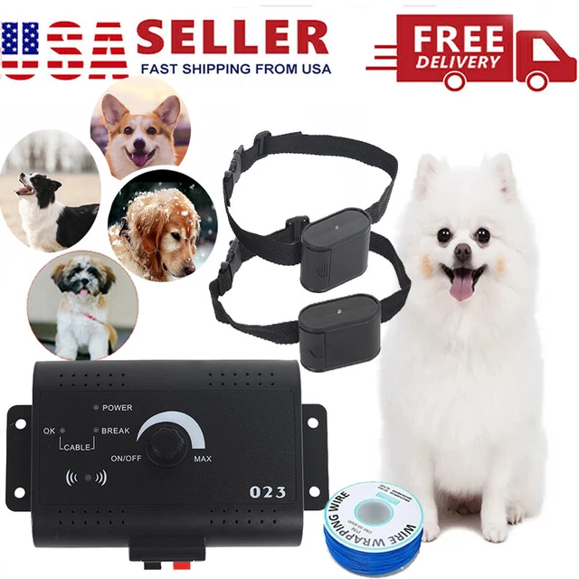 WIRELESS ELECTRIC DOG Fence Pet Containment System Shock Collars For 2