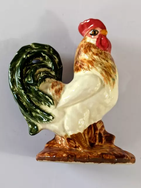 Ceramic Chicken Glazed 7" Tall Country Kitchen Display Retro Vintage