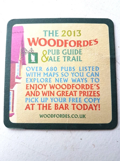 WOODFORDE'S - Join The New Pub Guide & Ale Trail 2013 Katze Nr. 28 Biermatte/Untersetzer