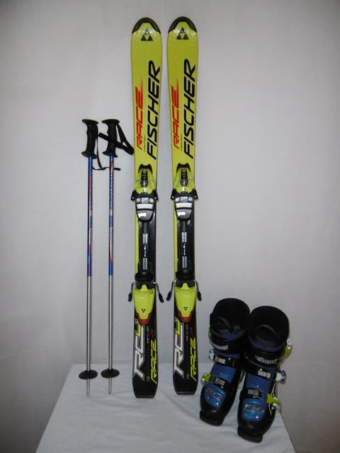 Fischer " Race " Ski Junior Allround Carver 120 Cm + Skischuhe Gr.:38 Im Set