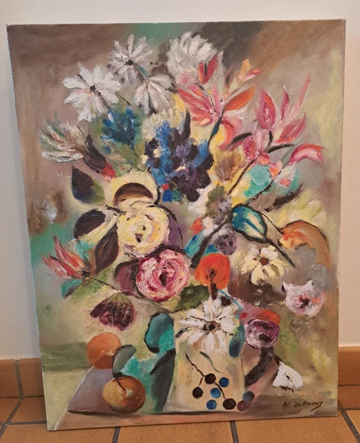 ANCIEN TABLEAU HUILE sur toile signé MASCRET .J daté 04.03 cadré EUR 20