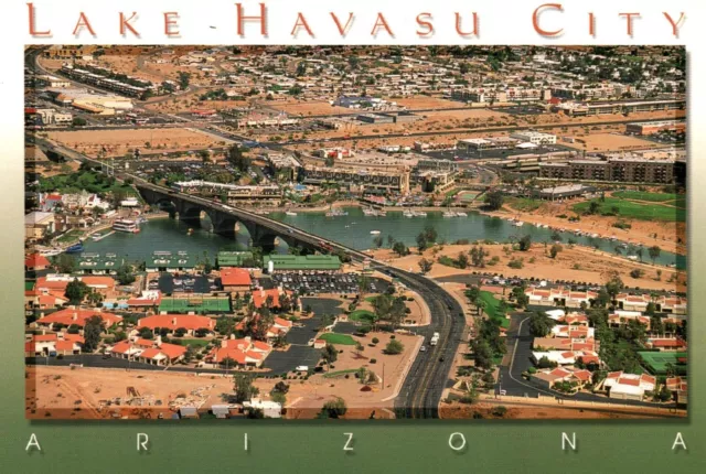 Aerial View Lake Havasu City Arizona Vintage Postcard Unposted