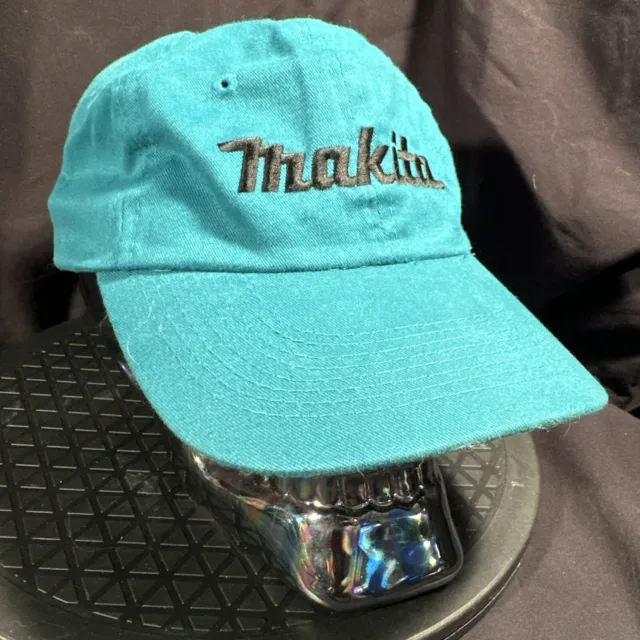 Makita Logo Hat Cap Teal Embroidered Adjustable Buckle Strap