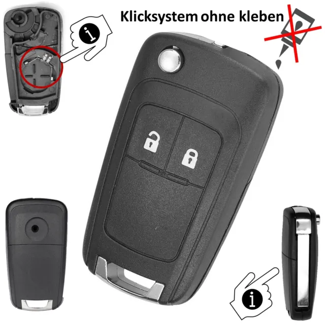Schlüsselgehäuse Auto Klapp Gehäuse für Opel Astra J Insignia
