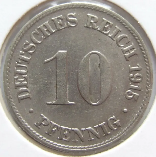 Moneta Reich Tedesco Impero Tedesco 10 Pfennig 1915 D IN Extremely fine /