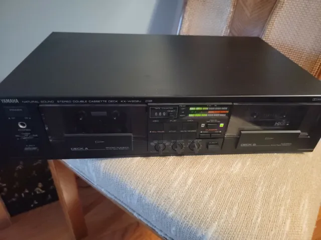 Yamaha KX-W202U Natural Sound Stereo Dual Cassette Player Double Deck Dolby Read